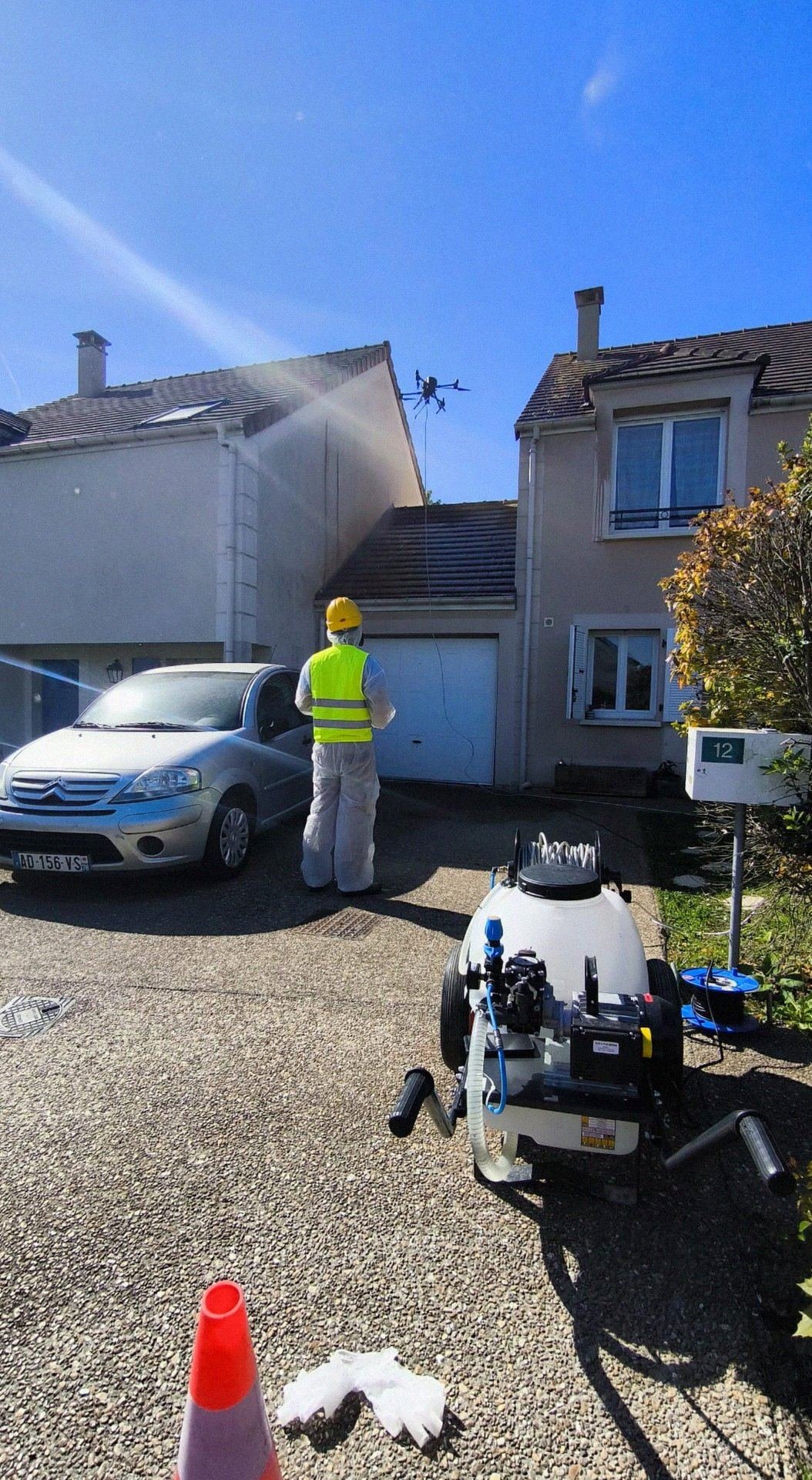 Inspection de toiture par drone