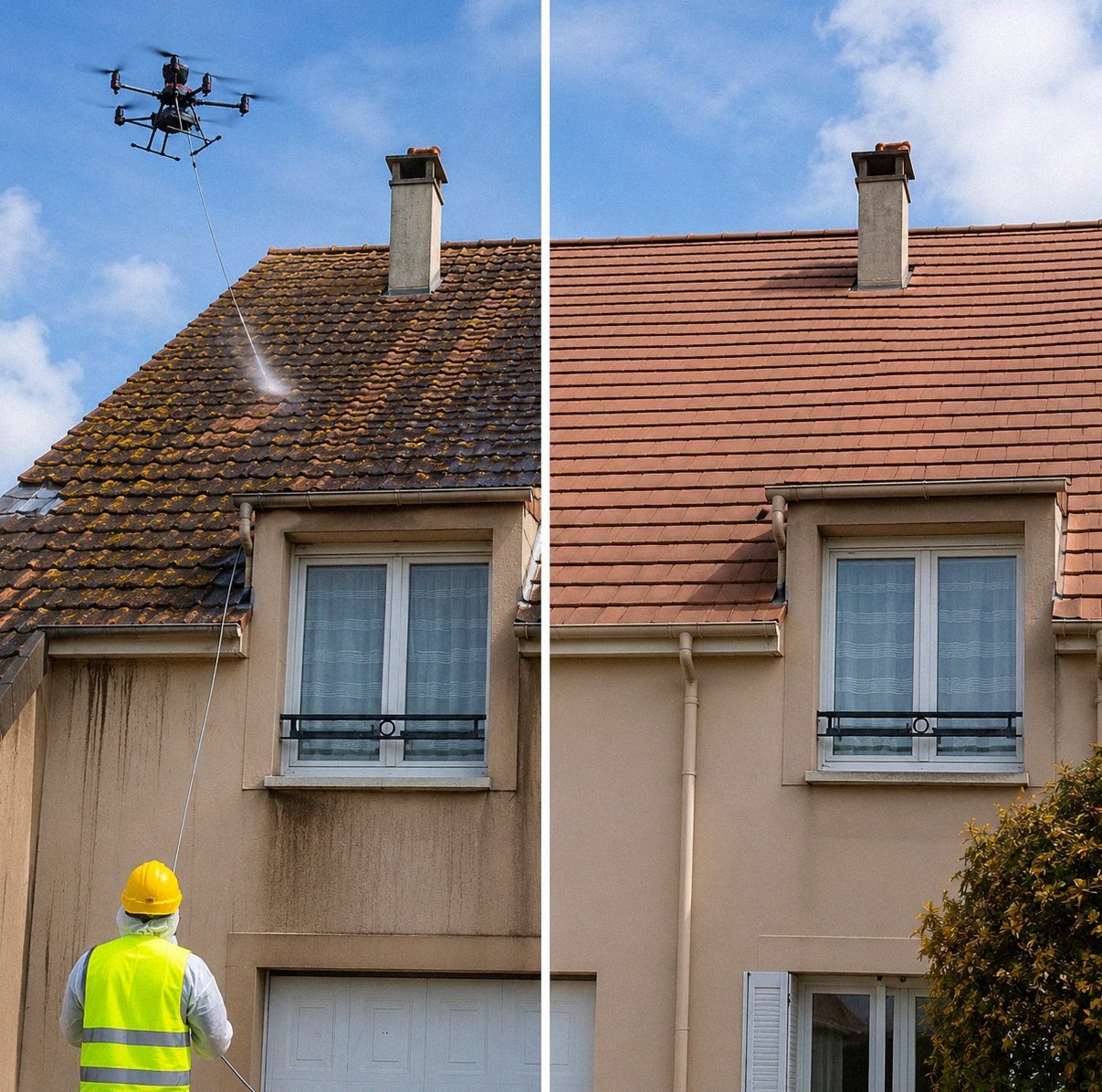 Nettoyage de panneaux solaires par drone