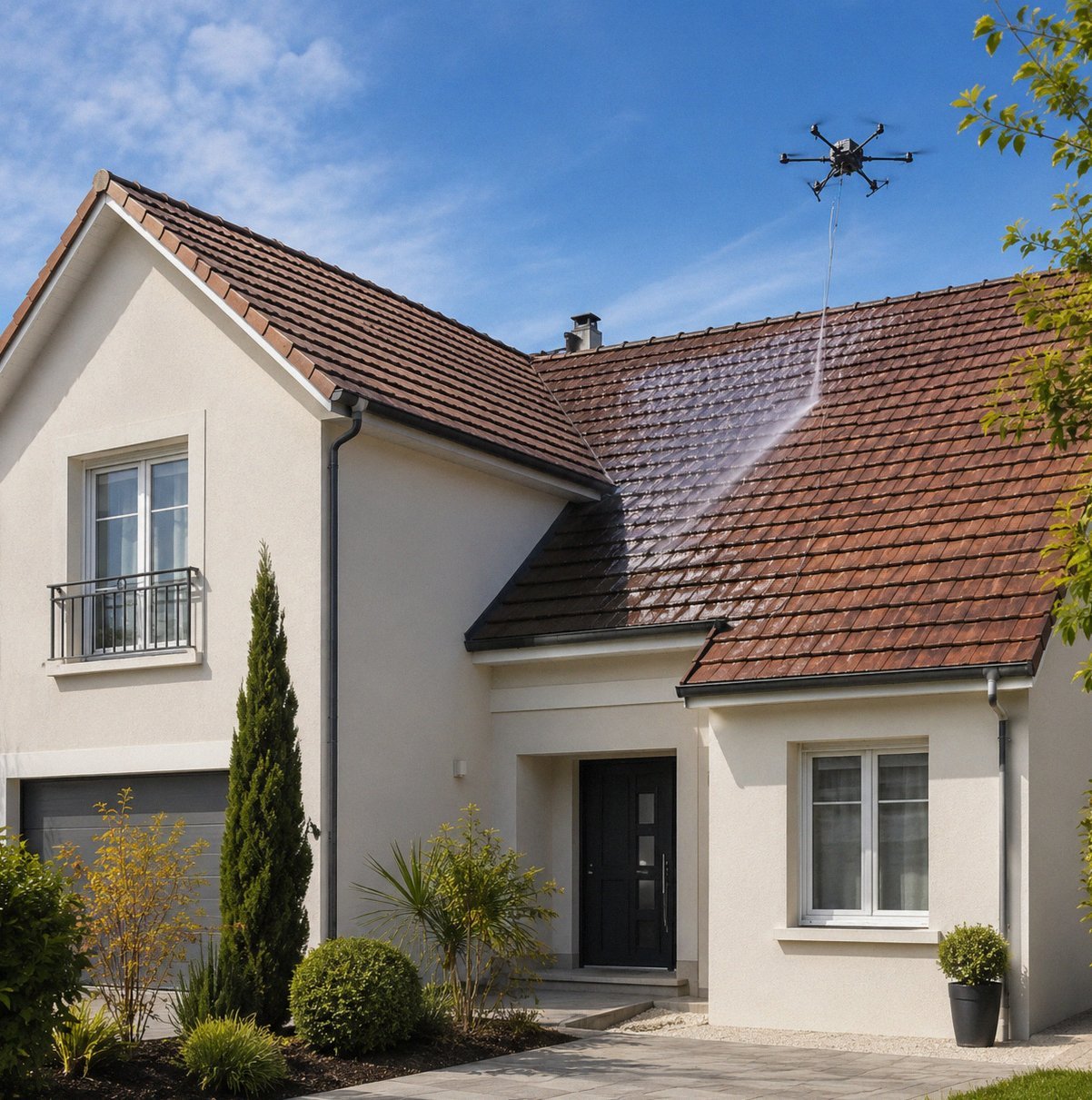 Les équipes AltaClean, télépilotes AltaClean DGAC, en intervention drone a Aubergenville (78)