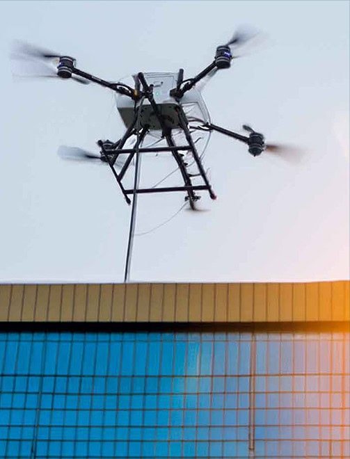 Inspection de toiture par drone