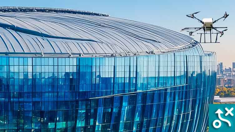 Nettoyage de facade par drone