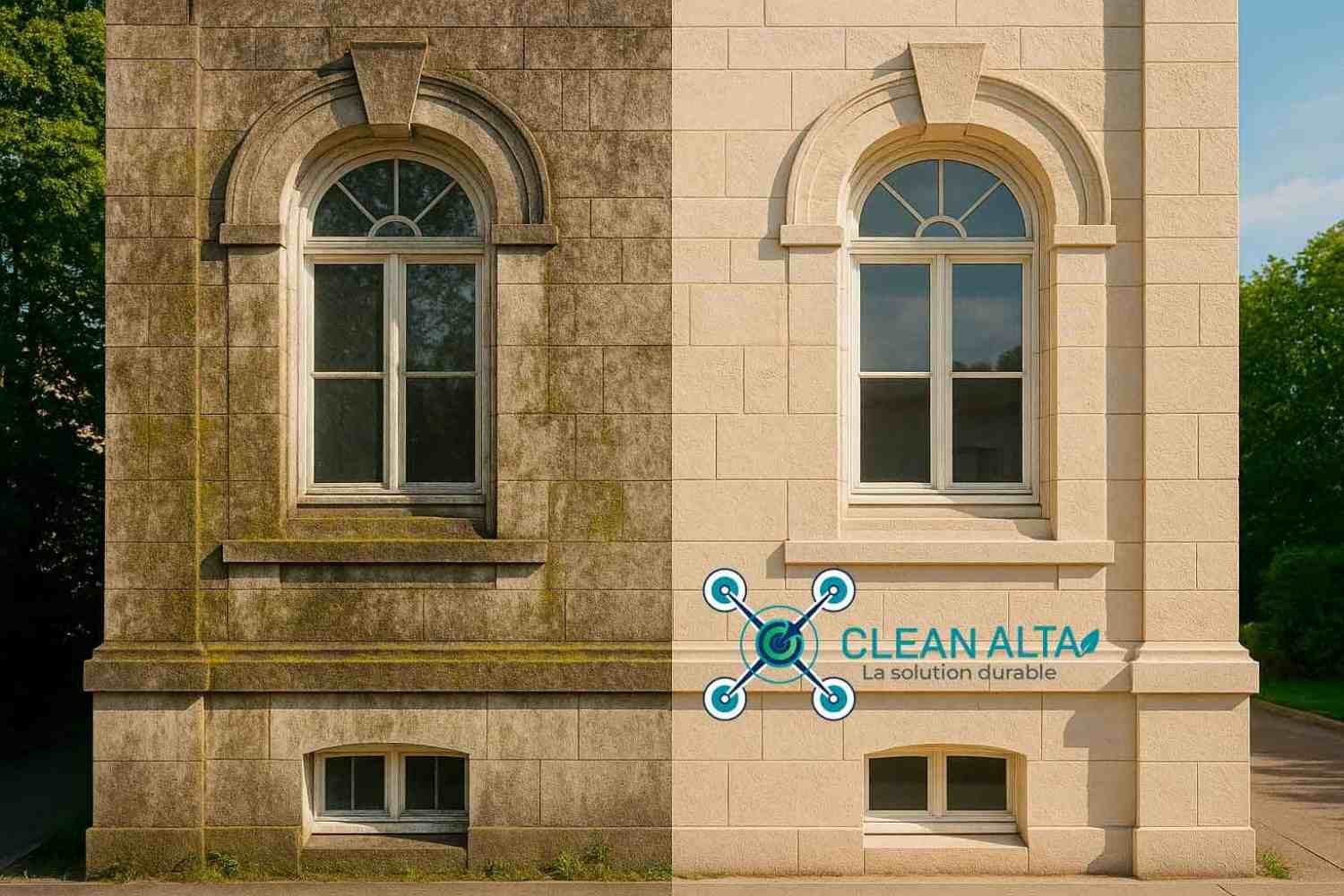 Nettoyage de facade par drone